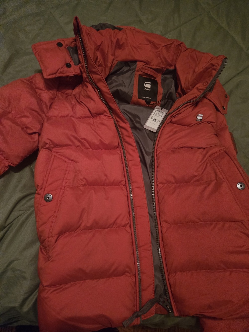 Gstar Orange Puffer Jacket